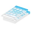 PRICARO 3 x A5 Blue Magnetic Shopping List System 50