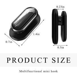 Wevdn 4 PCS Car Mini Hook, Fashion Multifunctional Wall Hanging Hooks, Durable Strong Self-Adhesive Backseat Hangers, Vehicle Hook Stickers for Keys USB Mask Earphone Cable (Glossy)