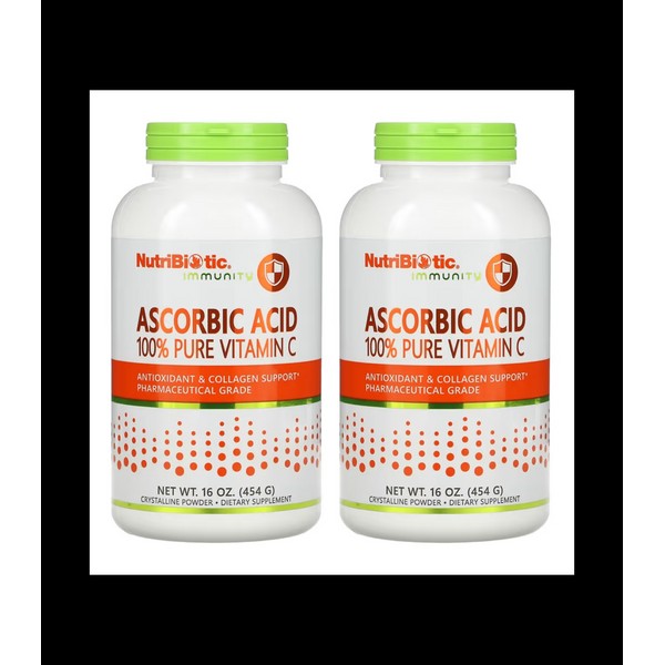 NutriBiotic [2 FOR DEAL] NutriBiotic Ascorbic Acid 100% Pure Vitamin C Powder 454 g
