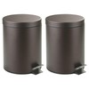 iDesign Round 1.3 Gallon Bathroom Step Trash Can - Set