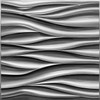 STICKGOO 3D Wall Panels, Brushed Silver Decorative Wall Covering Panels,