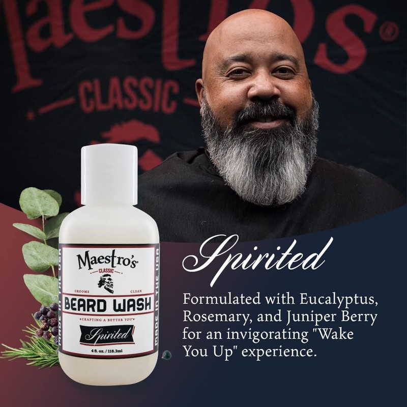 Maestro's Classic BEARD WASH | Anti-Itch, Deep Cleaning, Non-Drying, Fully