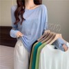 a950 Women's Chiffon Bikini Cover-up Sunscreen Shirt - 2025 New Summer Thin Loose Pullover, Free Size 65.00Kg)/Avocado Green 10ea