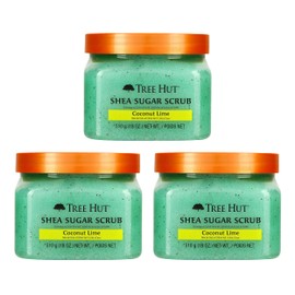 Tree Hut Shea Sugar Scrub, Coconut Lime, 18 Ounce (Pack of 3)