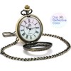 SEWOR Quartz Pocket Watch Shell Dial Magnifier Case with Two