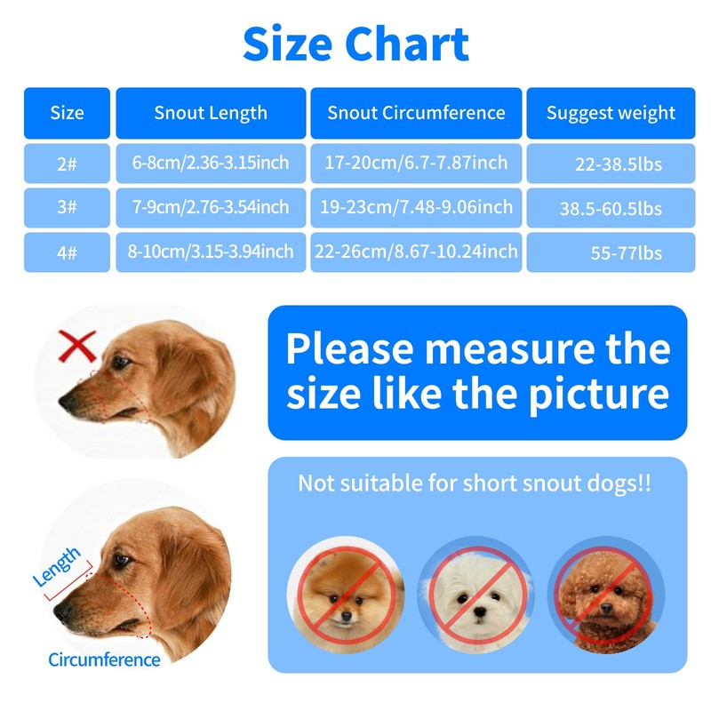 Dog Muzzle, Soft Basket Muzzle for Dogs, Dog Mouth Guard