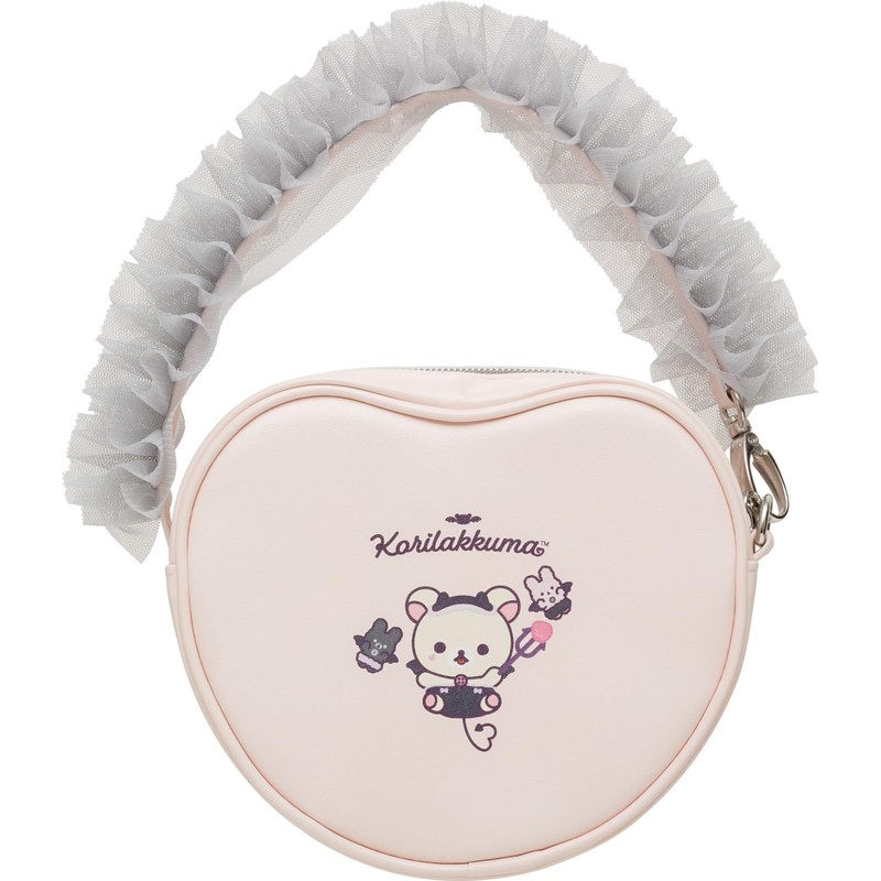 San-X Rilakkuma "Korilakkuma" Heart Clear Pouch, CA67201, Size: Approx. 5.5
