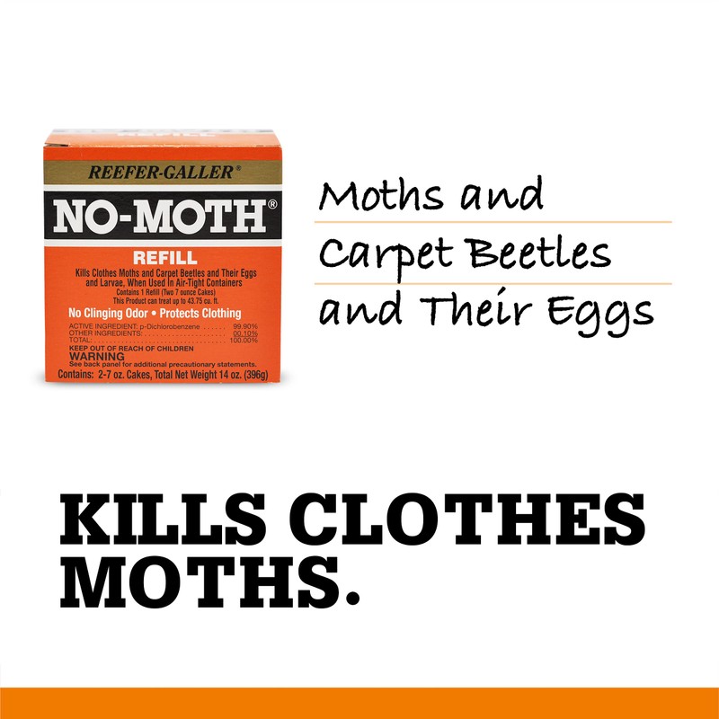 NO-Moth Closet Hanger Refills - Moth Cakes for Hanger Storage,