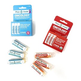 PhysAssist Oncology Lip Care Bundle: 2 x 3 Pack Organic Lip Balm, With SPF 15 Protection, Hydrate & Shield Dry Lips During Chemo & Radio. Made for those sensitive to fragrances