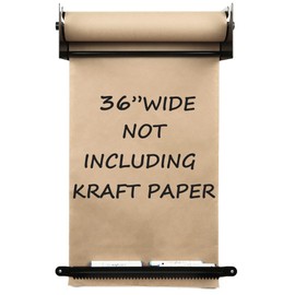 Fitous Wall Mounted 36" Kraft Paper Roll Holder Dispenser & Cutter,Multi-use to Do Lists, Ideas Ideal for Home,Office,Kraft Paper Roll Display,Farmhouse Decor,with Serrated Edge Cut Bar