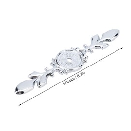 YWBL-WH Cabinet Handles, 10Pcs Zinc Alloy Cabinet Knobs, Retro Style Single Hole Door Handle Backplate, Furniture Handles for Chests, Cabinets, Dressers (Silver 118mm)