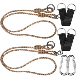 Schaukel Verlängerung 2er Set Schaukelseil Schaukelseile Seile für Schaukeln 1,7m 2 Verbindungsbänder Abriebfest Hohe Tragkraft, Schnelle Montage für Schaukeln, Hängematten, Camping