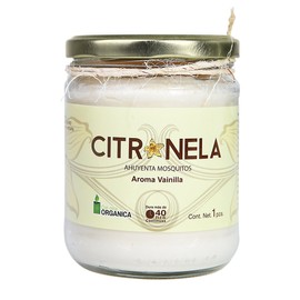 PISUMMA V00404 Tarro de Citronela Aromática, para Aromatizar Espacios, Repelente Natural de Insectos, Uso Versátil en Jardinería y Hogar, Blanca, 1 Unidad