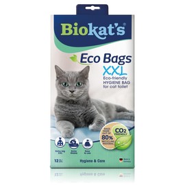 Biokat's Eco Bags XXL - Bag for Display in the Cat Litter Tray for Hygienic Change of Cat Litter - 1 Pack (1 x 12 Bags)