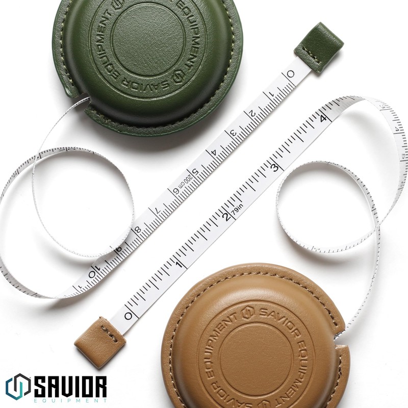Savior Equipment 79" Retractable Soft Tape Measure w/PU Leather Casing,