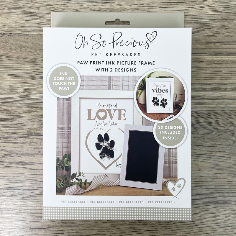 Paw Print Keepsake Frame Kit with Inkless Pad - 2