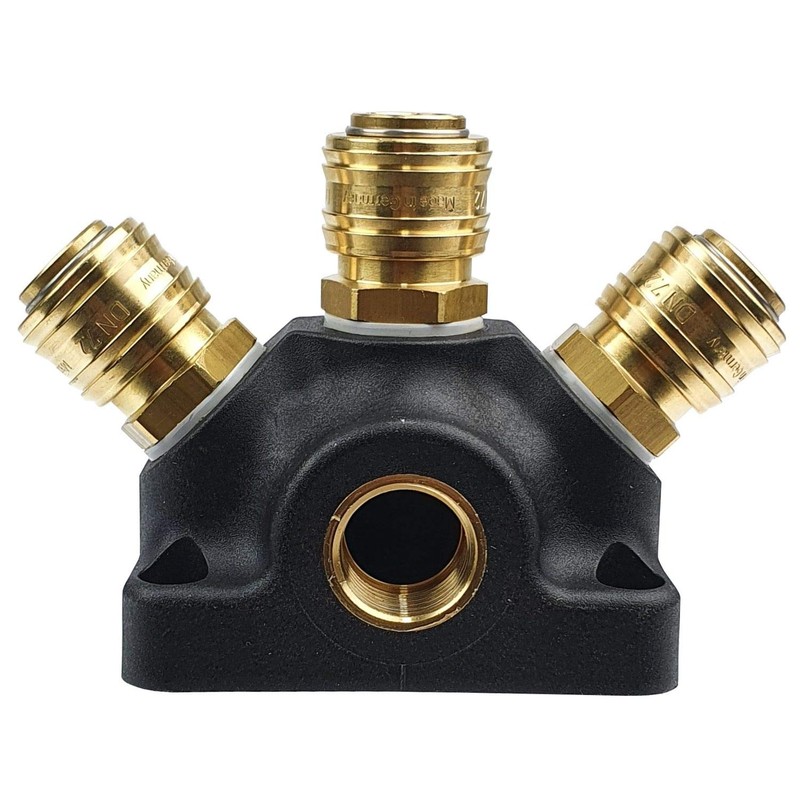 Compressed Air Distributor Wall Socket Plastic with 1x G 1/2