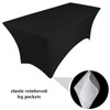 pod linen spandex lycra stretch cover tablecloth for 6ft foot