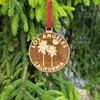 Los Angeles Ornament California Christmas Beach American Wood Engraved 3.1"