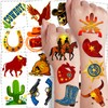 108 PCS Cowboy Temporary Tattoos Kids, Rodeo Birthday Party Favors