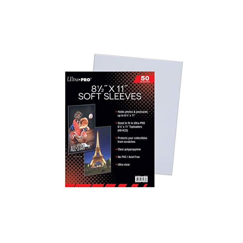 Ultra Pro 8 1/2" x 11" Soft Sleeves (50)