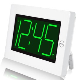 KWANWA LED Digital Clock, Alarm Clock, Wall Clock, 3" LED Digit Display, Adjustable Brightness, Auto Night Mode, Auto Alarm Volume Increasing, Wall-Mount & Table-top, Alarm Clock for Bedroom