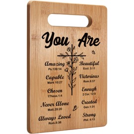 Christian Gifts Religious Gifts for Women, Inspirational Gifts with Prayers, Christmas Cutting Board Gifts for Women Friend - You Are Beautiful
