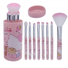 Travel Makeup Brush Set a13 Crossover Cat Character 8-Piece Set for Beginners Free Size / Pink 8 Makeup Brushes + Tube + Carton 20ea