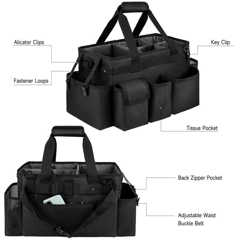 ZIOZERTT Cleaning Caddy Bag,Large Cleaning Supplies Organizer with Handle for