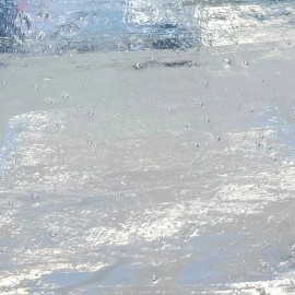 BiNARi Glass Studio® Wissmach COE 96-01 Crystal Clear Fusible Glass Sheet - 8”x12”