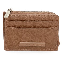 Pepe Jeans Elia Purses Wallets Purses Casual Faux Leather Wide Adjustable Straps Front Pocket By Joumma Bags, brown, Card case