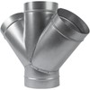 6" Inch W-Shape Ducting Splitter - 45 Degree Galvanized Steel