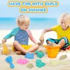 Adiwo Beach Sand Toys Set, 12 PCS Foldable Sand Bucket
