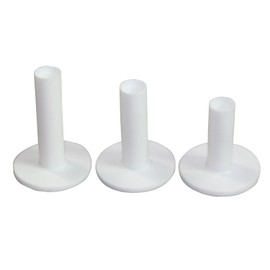 Golf Rubber Tee for Hitting Mat, 3 Different Sizes Packed 75mm,65mm,54mm (White)
