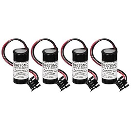 4 Pieces B9670MC, PLC 3.6V 2100mAh Backup Batteries Replaces Hitachi H Series PLCS, Maxell ER17/33WKP, BM6970MC, LIBAT-H, MR-2JS, MR-BAT, MR-J2, MR-J2A, Motion Robot, Q Series, RH-10AH