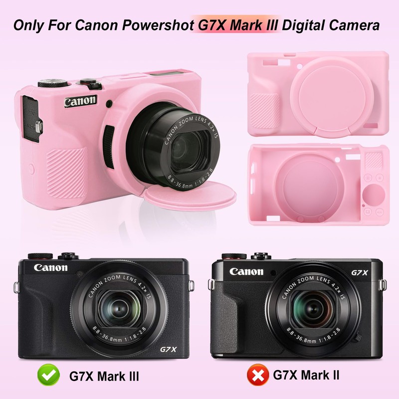Canboc Silicone Case for Canon PowerShot G7X Mark III Digital