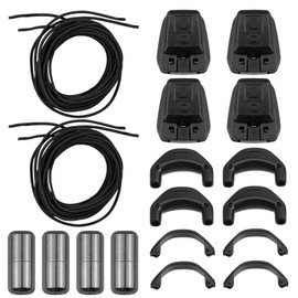 ZSOPN 20 Pieces 2 Pairs Shoelaces Quick Release Laces Without Tying Replacement for Salomon Speedcross Ski Boots, Men and Women Strap Replacement Kit, Salomon Quicklace Kit, Ferrous, Unit size