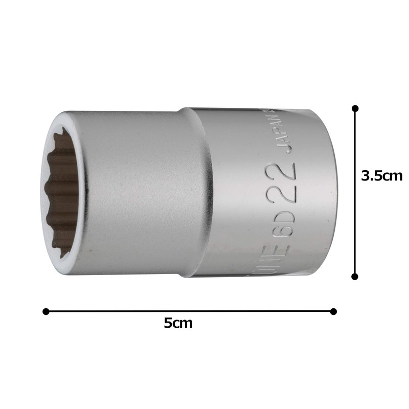 Tone 12-Point Socket 6D-22 Insertion Angle 0.75 inches (19.0 mm)