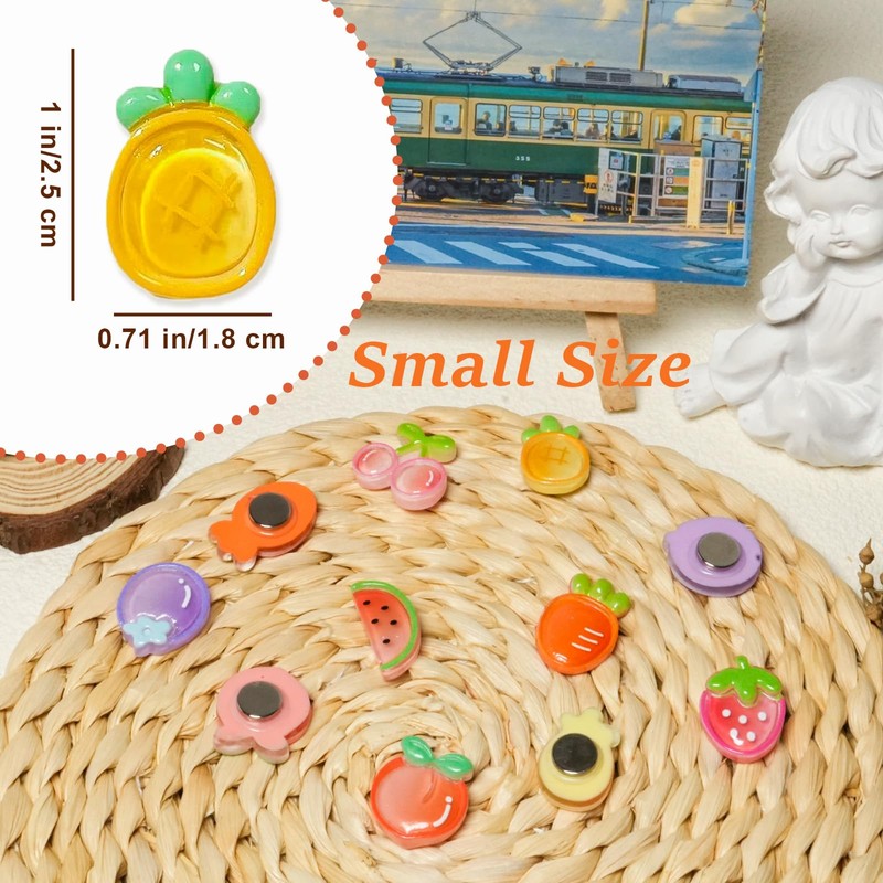 28 Pack Fruit Fridge Magnets, Cute Fridge Magnet, Strong Decoration