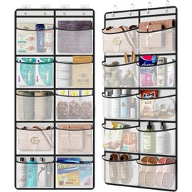 Lakymisy Over the Door Wall Pocket, 10 Pockets, Mesh Bag, Small Storage Pocket, Multi-functional, Hanging Hanger, Wall Hanging Storage Pocket, Towel, Dryer, Stuffed Toy, Document Magazine Storage