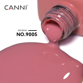 CANNI Red Gel Nail Polish, 1Pcs Red Gel Polish Red Color Nail Polish Gel High Gloss Soak Off U V Gel Nail French Nail Manicure Salon DIY