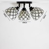 ANYONGLU Tiffany 3-Light Adjustable Multi-Directional Ceiling Light Stained Glass Cream