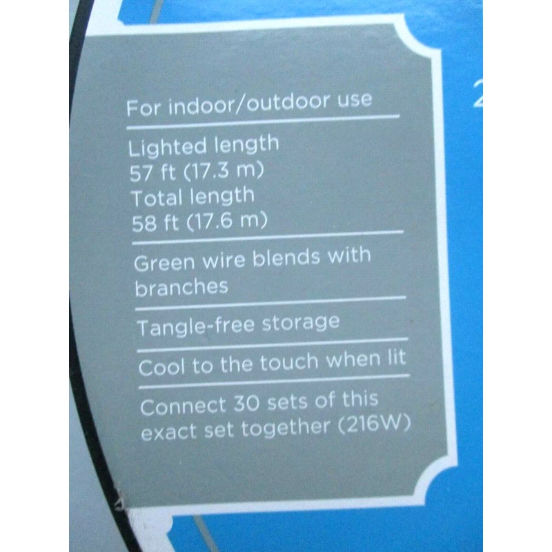 HOLIDAY TIME 100 SUPER BRIGHT BLUE LED G30 LIGHTS SET