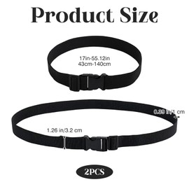 QiaoLiangYao 2 Pcs 59.06'' X 1.26'' Mattress Topper Straps Adjustable Memory Foam Packing Straps with Sturdy Locked Buckles,Black for Moving or Storage Secure Reusable