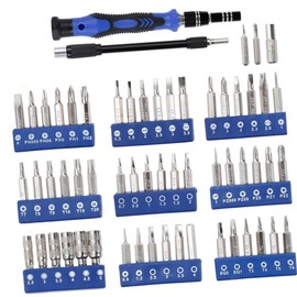 Hemoton 60 in 1 Precision Screwdriver Set with Aluminum Case Mini Repair Tool Kit for Smartphone Pc Laptop Eyeglasses Watches