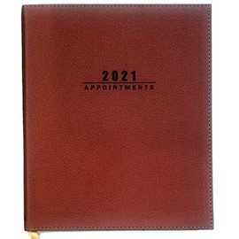 2021 Sundial faux Leather Weekly/Monthly Planner, Calendar, Agenda 7 in x 9 in (Tan)