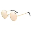 Dollger Round Polarized Sunglasses for Men Women Retro Metal Small