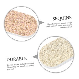 IWOWHERO Mini Gold Glitter Nail File Pcs Nail Files for Home Use Accessories Fine Craftsmanship