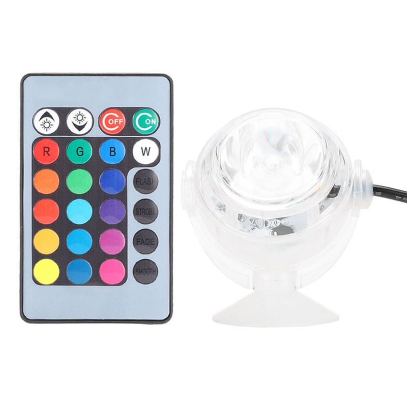 Plastic LED Aquarium Colourful Gradient Waterproof Submersible Night Spot Light