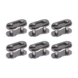 sourcing map 6Pcs Chain Master Connector Link Roller, 5/16" Pitch Carbon Steel, Standard Connecting Split Links for 05B Chain